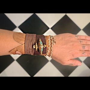 Leather Wraparound Bracelet